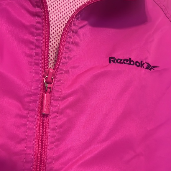 Reebok Bright Pink Magenta Windbreaker Jacket - Picture 7 of 9